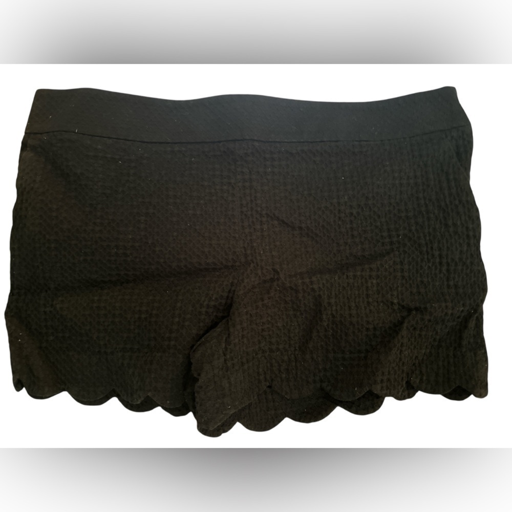 Loft Black Scalloped Hem Shorts